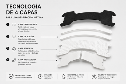Tiras Nasales Premium – Pack de 30 Unidades